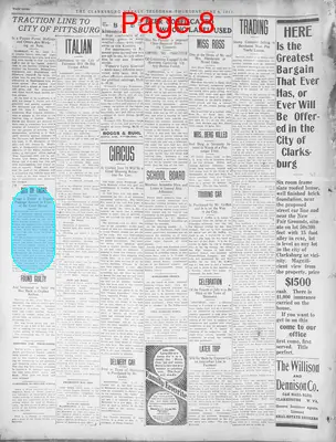 Page thumbnail for The Clarksburg Telegram