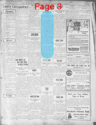Page thumbnail for The Clarksburg Telegram