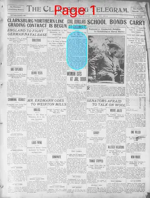 Page thumbnail for The Clarksburg Telegram