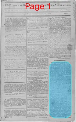 Page thumbnail for The Patowmac Guardian, And Berkeley Advertiser
