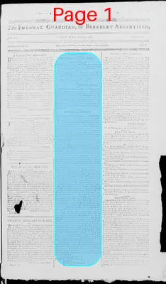 Page thumbnail for The Patowmac Guardian, And Berkeley Advertiser