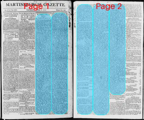 Page thumbnail for Martinsburgh Gazette