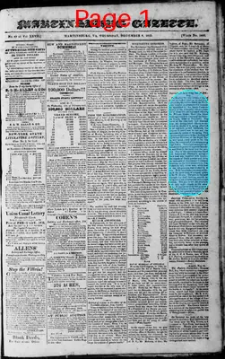 Page thumbnail for Martinsburgh Gazette