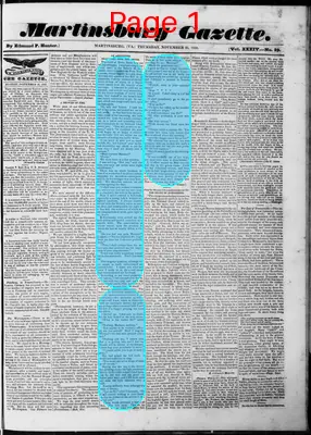 Page thumbnail for Martinsburg Gazette