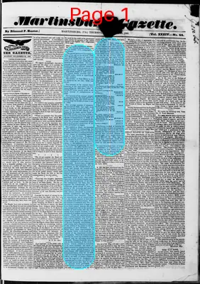 Page thumbnail for Martinsburg Gazette