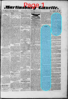 Page thumbnail for Martinsburg Gazette