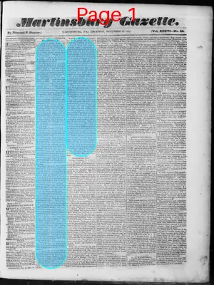 Page thumbnail for Martinsburg Gazette
