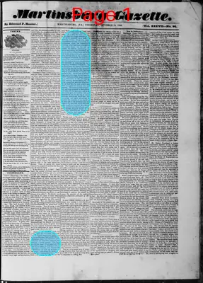 Page thumbnail for Martinsburg Gazette