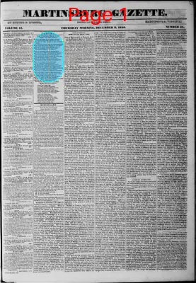 Page thumbnail for Martinsburg Gazette