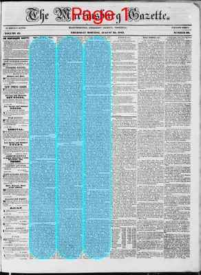Page thumbnail for Martinsburg Gazette