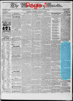 Page thumbnail for Martinsburg Gazette
