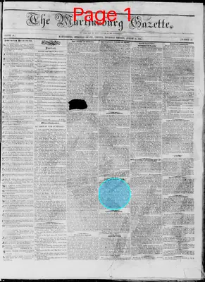 Page thumbnail for Martinsburg Gazette