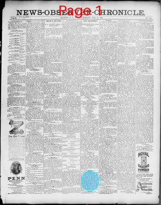 Page thumbnail for News Observer Chronicle