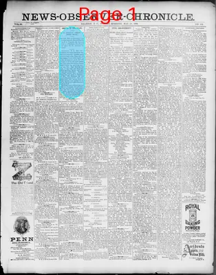 Page thumbnail for News Observer Chronicle