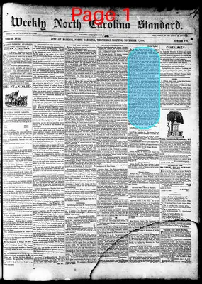 Page thumbnail for Weekly North Carolina Standard