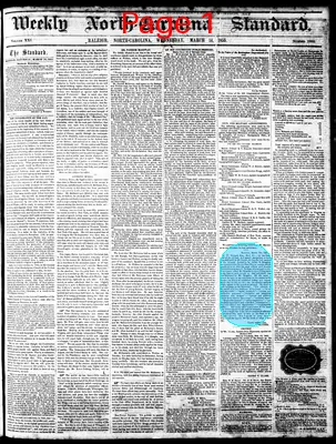 Page thumbnail for Weekly North Carolina Standard