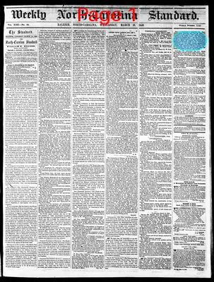 Page thumbnail for Weekly North Carolina Standard