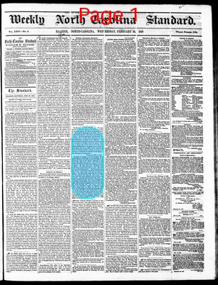 Page thumbnail for Weekly North Carolina Standard