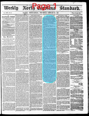 Page thumbnail for Weekly North Carolina Standard