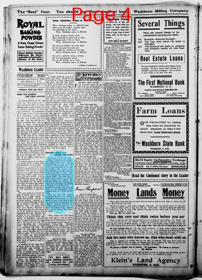 Page thumbnail for The Washburn Leader
