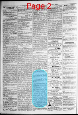 Page thumbnail for Alexandria Gazette