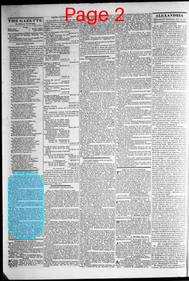 Page thumbnail for Alexandria Gazette