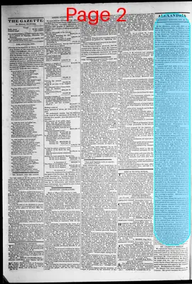 Page thumbnail for Alexandria Gazette