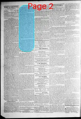 Page thumbnail for Alexandria Gazette