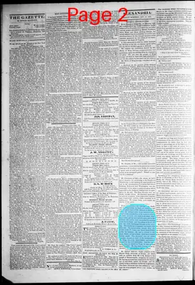 Page thumbnail for Alexandria Gazette