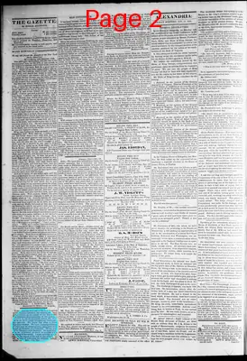 Page thumbnail for Alexandria Gazette