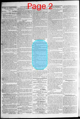 Page thumbnail for Alexandria Gazette