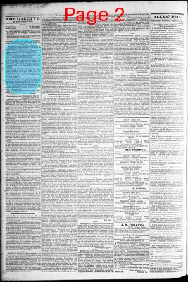 Page thumbnail for Alexandria Gazette