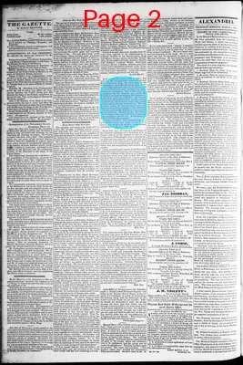 Page thumbnail for Alexandria Gazette