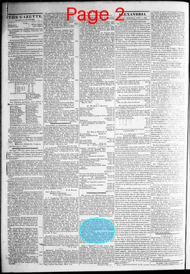 Page thumbnail for Alexandria Gazette