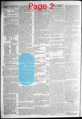 Page thumbnail for Alexandria Gazette