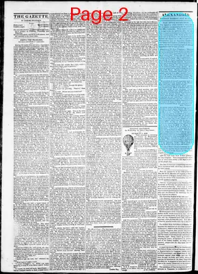 Page thumbnail for Alexandria Gazette