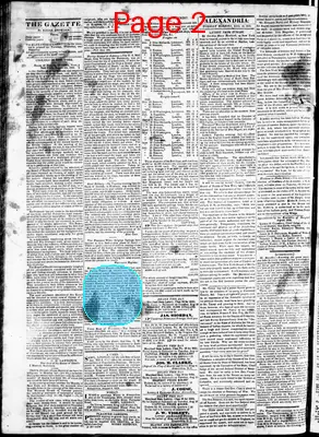 Page thumbnail for Alexandria Gazette