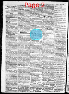 Page thumbnail for Alexandria Gazette