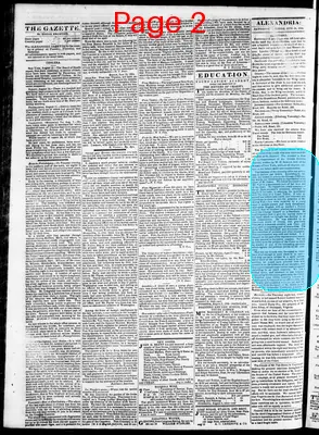 Page thumbnail for Alexandria Gazette