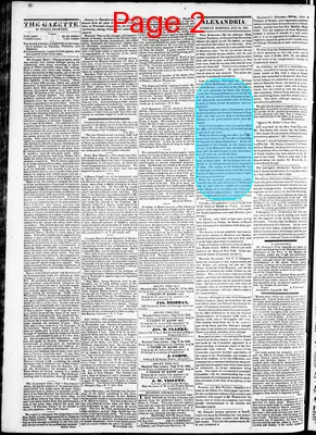 Page thumbnail for Alexandria Gazette