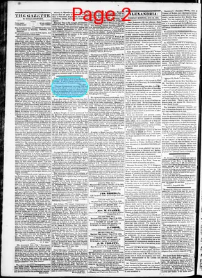Page thumbnail for Alexandria Gazette