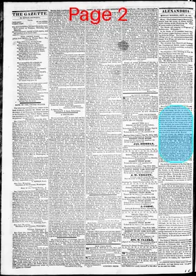 Page thumbnail for Alexandria Gazette
