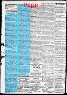 Page thumbnail for Alexandria Gazette