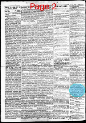 Page thumbnail for Alexandria Gazette