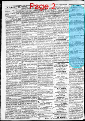 Page thumbnail for Alexandria Gazette