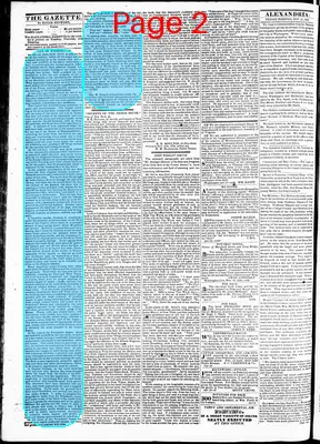 Page thumbnail for Alexandria Gazette