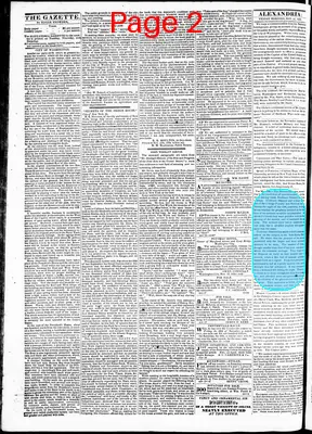 Page thumbnail for Alexandria Gazette