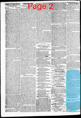 Page thumbnail for Alexandria Gazette