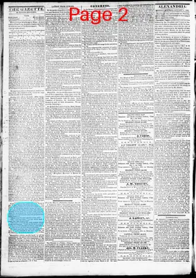 Page thumbnail for Alexandria Gazette