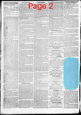 Page thumbnail for Alexandria Gazette